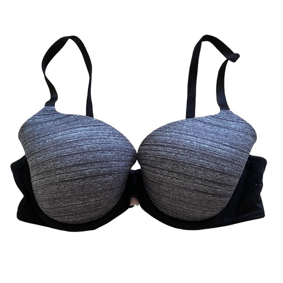Victoria’s Secret Pink padded bra size 36D gray/black - Picture 1 of 4